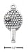 Sterling Silver Ping-Pong Paddle And Ball Charm