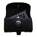 Horizontal Black Leather Case for the RCA SLC5016 LYRA Slider Media Player with both a belt clip and loop option - a Gomadic design