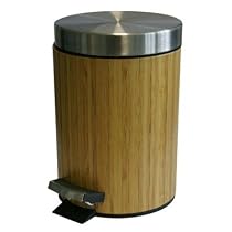 Kosmetikeimer 3 Liter Treteimer Bonja Bambus Abfalleimer Mülleimer Eimer #855 .