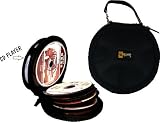 16 Disc Capacity + CD Player Black CD/DVD Binder - QUANTITY OF 3 BINDERS - #CRY-7216 (DVD Holder, Carrier, Storage, Portfolio, Organizer)