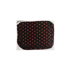 Outer Rebel Fashion Handbags- Messenger Bag, Black with Small Red Stars