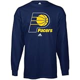 adidas Indiana Pacers Navy Blue Primary Logo Long Sleeve T-shirt