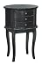 Sterling Industries 85-1037 Ebony Chesterfield Side Cabinet End