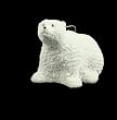 In the Birches Flocked Sitting Polar Bear Christmas Ornament