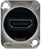 Switchcraft EHHDM12PKG HDMI Feedthru, Bagged with 4-40 Mounting Screws, Nickel Finish