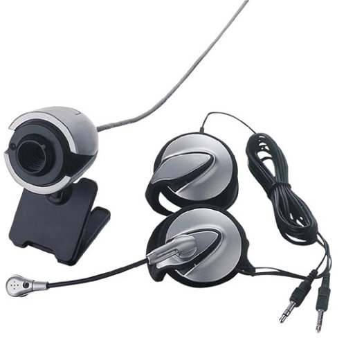ELECOM  UCAM-E1C10MSV USB PCカメラ+アームレス ヘッドセットマイク