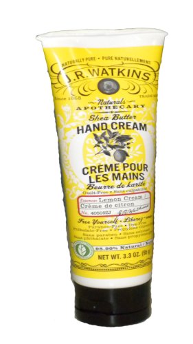J.R. Watkins Natural Apothecary Body Cream, Shea Butter, Lemon Cream, 3.3 oz.