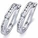 14kt White Gold 0.50Ct Diamond Waterway Hoop Earrings