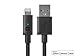 Monoprice 112865 Luxe Series Apple MFi Certified Lightning to USB Charge & Sync Cable, 6-inch Black