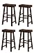4 29" Saddle Back Espresso Bar Stools