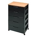 Iris HHG-555 Premier Collection 5-Drawer Storage Chest, Black and Cherry