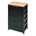 Kitchen & Housewares : Iris HHG-555 Premier Collection 5-Drawer Storage Chest, Black and Cherry