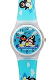 TimerMall OEM - Montre Enfants - Quartz - Caoutchouc - R??sine de cas en Antarctique pingouin bleu Bracelet en