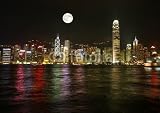 Wallmonkeys Peel and Stick Wall Decals - Hongkong Skyline - Removable Graphic