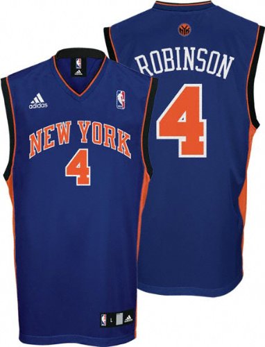 Nate Robinson Jersey: adidas Blue Replica #4 New York Knicks Jersey - Small