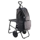 Shopping Cart / Trolley with Folding Seat & Bag, Grocery, Sport 41QZgB2am6L. SL160 Shopping Cart / Trolley with Folding Seat & Bag, Grocery, Sport