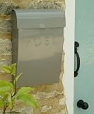 Mouse Brown Enamel Metal Post Box