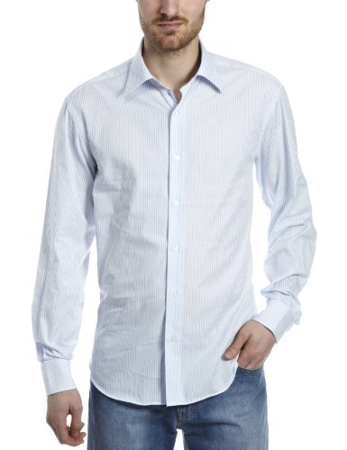 Calvin Klein CK Thin Stripe Mens Shirt Blue Stripe 