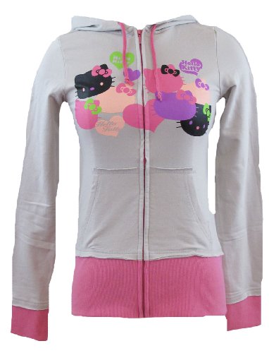 Hello Kitty White/Pink/Multi Kitty Grey Women's Hoodie Review