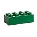 Room Copenhagen LEGO Lunch Box, 7.8” x 3.9” x 2.9”, Dark Green