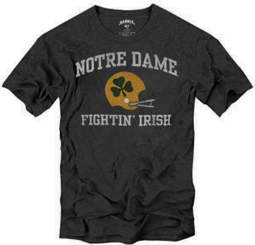 Notre Dame Fighting Irish Charcoal '47 Brand Vintage Mascot Scrum T-Shirt