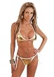 Metallic Gold Bikini (As Shown;One Size)