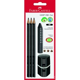Faber-Castell 217093, Grip 2001, Set scrittura, colore: Nero [Importato da Germania]