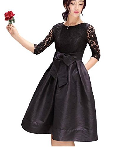 (パレストレンド) PALACE TREND ワンピース レース 結婚式 切り替え リボン フレア