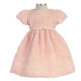 Sweet Kids Toddler Little Girls Pink Rosette Easter Dress Size 3T-12