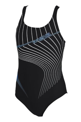 Arena M&auml;dchen Badeanzug Mandarin, black,turquoise, 128, 23068