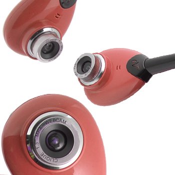 Childrens Toyshop  Computer : USB 2.0 High Definition Hue Skype webcam + mic for Windows 2000 XP VISTA or Apple MAC OSX (red)