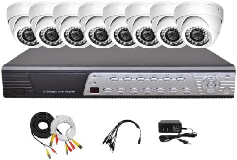 iPower Security SCCMBO0008-500G 8 Channel 500GB HDD Full D1 DVR Security Surveillance System with 8 850TVL Cameras