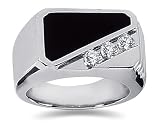 0.45 CTW Men's Diamond Ring in Platinum