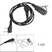 Black 2 Pin Audio Connector Single Earpiece for Icom Ic-f21 Ic-f26
