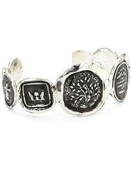 Pyrrha "talisman" Sterling Silver Fidelity Multi Seal Cuff Bracelet