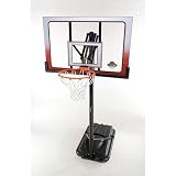 Lifetime 1558 XL Base Height-Adjustable Portable Basketball System with Clear 52-Inch Square Shatter Guard Backboard