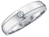 Diamond Men's Ring in White Gold