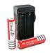 UltraFire 18650 3000mAh 3.7V Rechargeable Li-Ion Battery (Pair) + Charger Combo