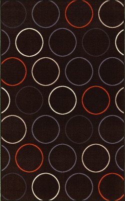 Woven-Printed Carpet Area Rug Rings CHOC 6' 7