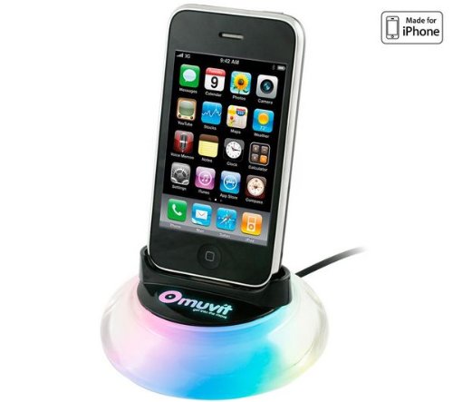 Muvit Zen Dock Ladeschale mit Led f&uuml;r Apple iPhone 4G/3G schwarz Preisvergleich