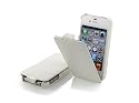 StilGut, Ultra Slim, pochette de cuir exclusive pour le Apple iPhone 4/ iphone 4s rabattable - blanc croco