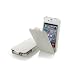 Stilgut exklusive Ledertasche UltraSlim f�r Apple iPhone 4 und iPhone 4s aufklappbar aus echtem Leder in Wei� - Croco