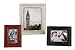 Uttermost 18514 Bracken - Decorative Picture Frame, Distressed Aged Red, Black Finish - Set of Three