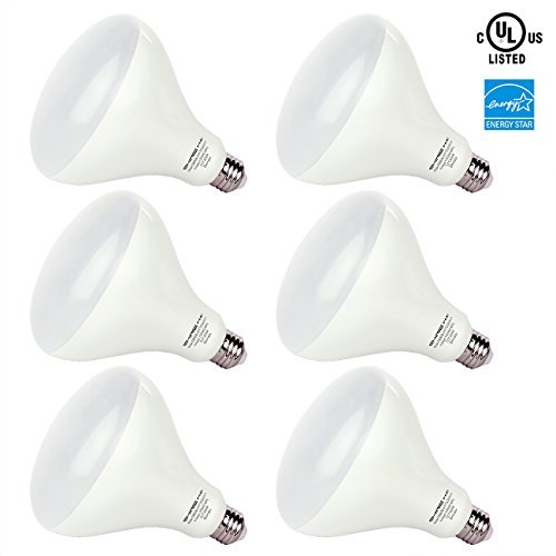 BR40 LED Bulb Dimmable 100W Equivalent, SHINE HAI, 3000K Soft White, LED Flood Light Bulb, E26 Base , Wide Flood Light, 110 Beam Angle, UL-Listed, Energy Star qualified, 6-Pack