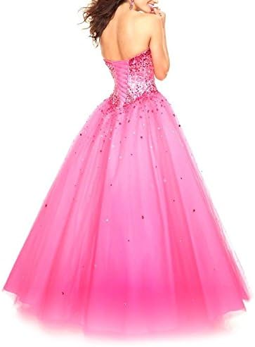 Lacemarry Sweetheart A-line Beading Sequin Tulle Long Prom Dress/ball Gown (6, Blue)