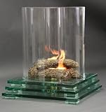 Firenze glassfire Square Contemporary Glass Fire Indoor or Outdoor Fireplace for Patio, Deck, Terrace