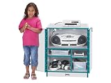 Jonti-Craft 3305JCWW005 Lockable Media Cart, Teal Banding