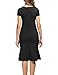 ANGVNS Ladies Vintage Houndstooth-Print Bow Slim Retro Dress For Party
