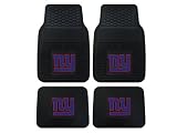 A Set of 4 NFL Universal Fit Front and Rear All-Weather Floor Mats - New York Giants