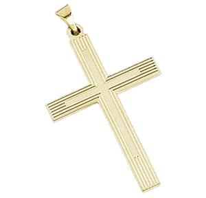 14Kt Yellow Gold Fancy Cross Pendant
